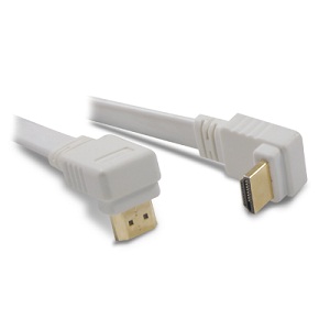 Cordon HDMI Plat  fiches coudees - 1.8m - METRONIC