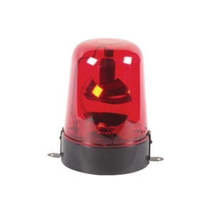 Gyrophare lectrique fixe rouge - avec adaptateur 12Vca - 12W - feu tournant rotatif