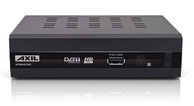 Dcodeur TNT HD AXIL RT407 tuner TNT DVB-T multimdia avec port USB