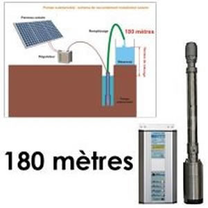 Kit solaire complet pompage 180 mtres 48-72 Volts 300-500 Watts avec 4 panneaux 100 w