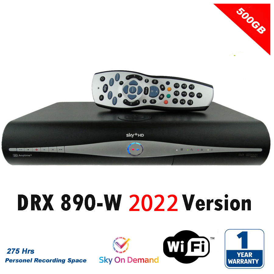 Rcepteur Boitier SKY+HD BOX WIFI - DRX 890W - Nouveau Disque Dur 500GB (250H) - Garantie 1 an, plus de 70 chanes HD