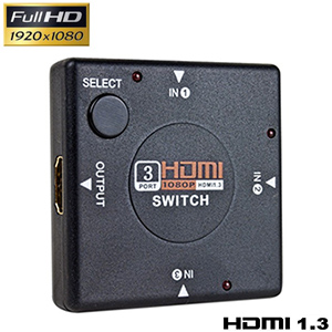 Commutateur HDMI 3 entres - FULL HD 1080p - Compatible HDCP