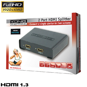 Rpartiteur HDMI 2 sorties - FULL HD 1080p - Compatible HDCP -  Indicateur LED