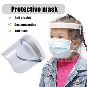 Masque visire bouclier transparent enfant anti-eclaboussure anti-poussire
