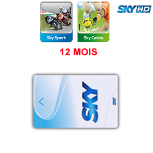Abonnement Sky Italia HD 2 Bouquets (Sky TV + Sport + Calcio) 12 mois via Hotbird 13 E