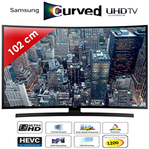 TV LED 40 (102 cm) - Incurv - UHD/4K - Smart TV - 1200PQI - Samsung UE40JU6640
