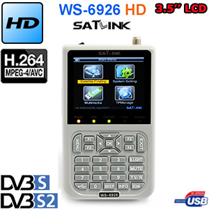 Mesureur de Champ Satellite HD DVB-S et DVB-S2 SATLINK WS 6926 - cran TFT LCD de 3.5