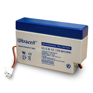 Batterie accumulateur pile sche rechargeable  - 12v 0.8ah  - plomb gel - (96x25x62mm)