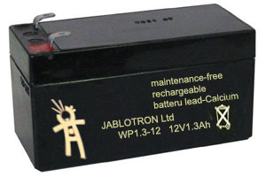 Batterie accumulateur rechargeable jablotron - 12v 1.3a - plomb - (95x52x42mm)