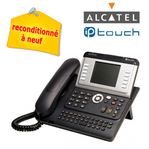 Poste téléphonique numérique Alcatel IP Touch 4038ee - fonctionne uniquement avec standard ALCATEL - Reconditionné à neuf - Noir 