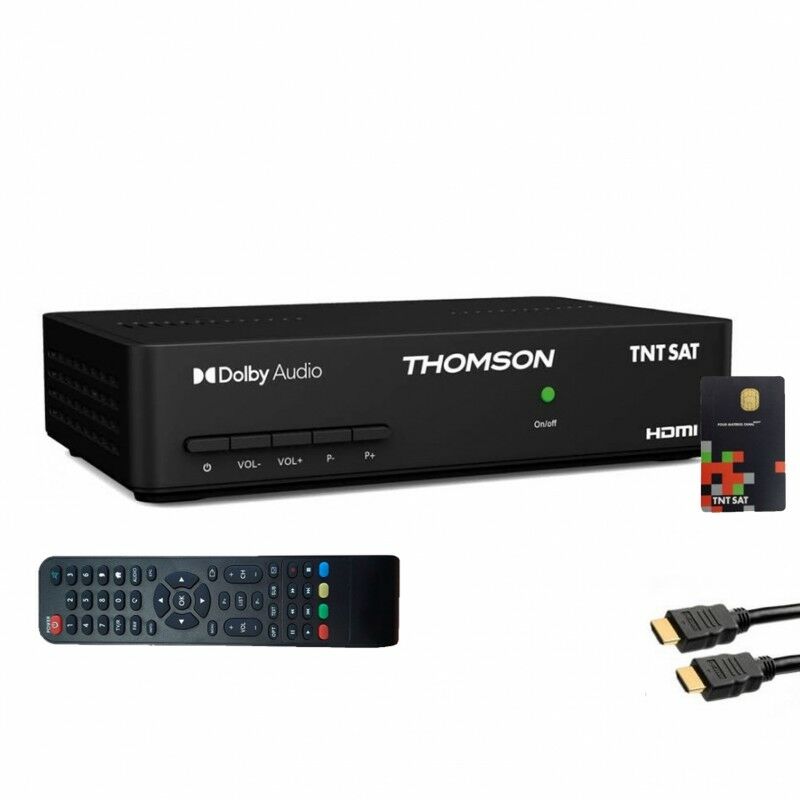 Pack Rcepteur TV Satellite Full HD THOMSON THS806 + Carte daccs TNTSAT + Cble HDMI - Noir