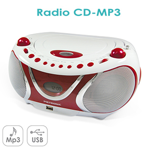 Radio CD-MP3 Cherry - Port USB - Fonction ID3 Tag - METRONIC