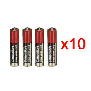 10 Packs de 4 piles alcaline  AA - LR6 - 1.5V - 2600mAh (40 piles) 