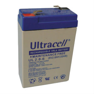 Batterie rechargeable accumulateur- 6v 2.8ah - plomb gel etanche - (66x33x104mm)