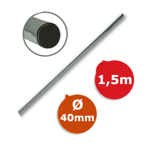 Mat acier zingué emboitable - Diametre 40 mm - Hauteur 1,5 m