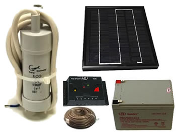 Kit solaire complet pompage 12 Volts 5  Watts