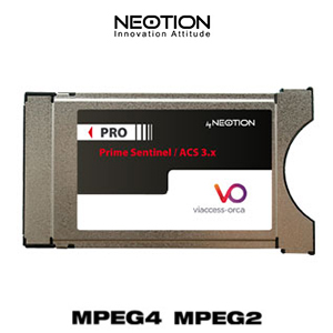 Module PCMCIA NEOTION Viaccess Professionnel - DVB-CI - MPEG2/MPEG4 - ACS3.x - décrypte jusqu’à 8 chaînes TV