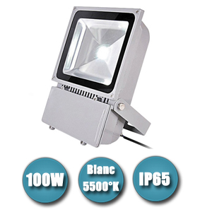 Projecteur éclairage à Led 6300 Lumens - 100W blanc froid 220v - étanche IP65 aluminium 