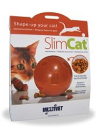 Jouet Interactif - Balle à croquettes pour chat - SLIMCAT Orange