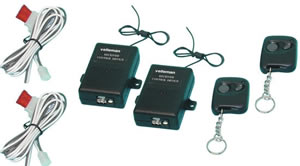 Pack domotique  2 télécommandes radio + 2 récepteurs radio + 2 piles électriques 12v