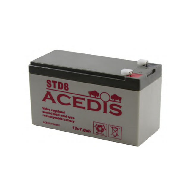 Batterie AGM Etanche Acedis STD 8 - 12V 7,6Ah Gamme VO
