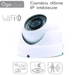 Caméra IP dôme intérieure - PlugPlay - iPhone - Android - AVIDSEN 123213