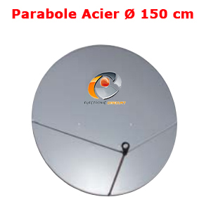 Parabole Offset en Acier galvanisé 150 cm (163 x 150 cm) Gris clair