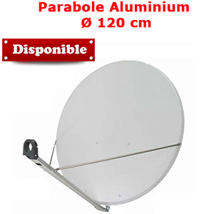 Parabole en aluminium 120 cm (115 x 105 cm) - Gris Clair