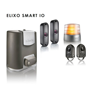 Kit Motorisation Automatisme Portail ELIXO SMART io Pack Confort - pour portails coulissants jusqu 6m 300 kg + Batterie de secours