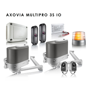 Kit Motorisation  bras Automatisme de Portail Battant AXOVIA MULTIPRO 3S IO - pour vantaux 300kg 2,5m Max, Ouverture en 15s  90
